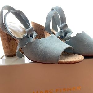 Baby blue Marc Fisher Lace up heel
